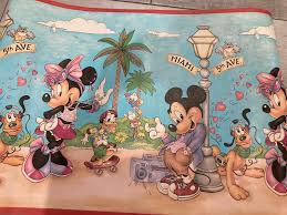 vtg mickey mouse wallpaper miami 90s