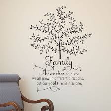Wall Quote Decal Family Tree With Roots