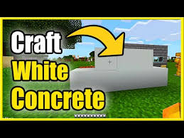 how to make white concrete in minecraft