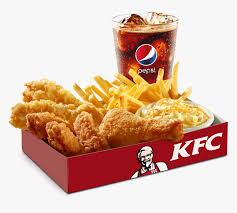 Currently, kfc is advertising a big daddy box meal, that includes large fries and a large drink, except, of course, i have it on good authority that this is no longer the case, and the box meal now comes with a standard fries and drink. Kfc Png Kfc Box Png Transparent Png Kindpng