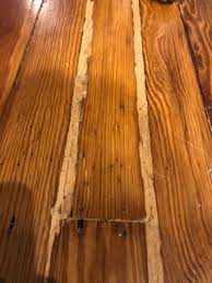how to fix gaps in 110 year old pine floors