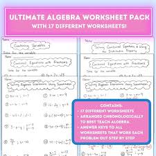 The Ultimate Algebra Worksheet Pack