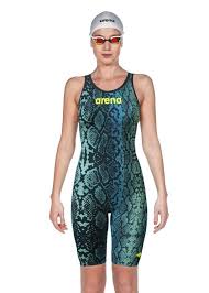 Arena Powerskin Carbon Air Limited Edition Openback Kneesuit Blue Python
