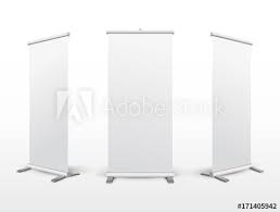 Set Of Roll Up Banner Stand Flip Chart For Training Or