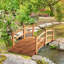 Natural Cedar Wood Garden Bridge