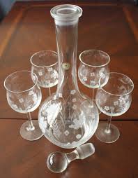 Etched Glass Decanter