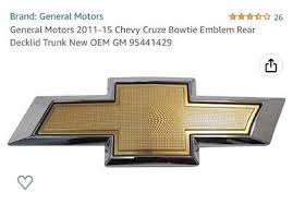 2016 chevy cruze rear trunk oem bow tie