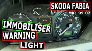 Skoda Fabia Immobiliser Dashboard Warning Light 99 07