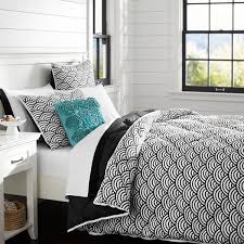 chic black and white bedding for teen girls