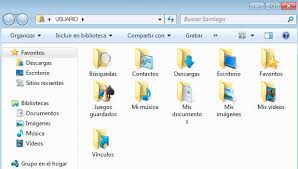 las carpetas del usuario en windows 7