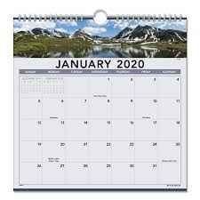 Landscape Monthly Wall Calendar 12 X 12 2020