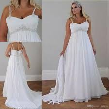 Some wedding dresses are better than others when it comes to hiding a corset. Discountcrystals Plus Size Beach Wedding Dresses 2021 Corset Back Spaghetti Straps Chiffon Floor Length Empire Waist Elegant Bridal Gowns Sleeveless From Hidress 92 47 Dhgate Com