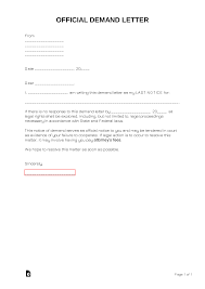 free demand letter templates 22