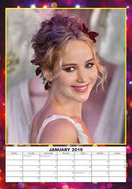 Jennifer Lawrence Wall Calendars 2019