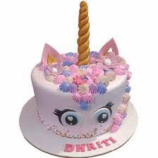 Beautiful Baby Girl Birthday Cake | bakehoney.com gambar png