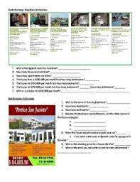 House Advertisement Reading Packet Spanish 1 By Spanish Recursos