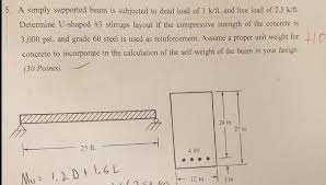 solved 5 a simply supported beam is