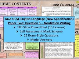 Model answer for question 1 paper 2: Aqa English Language Paper 2 Question 5 Teaching Resources