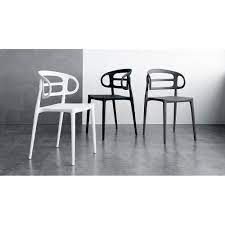 carlotta modern kitchen chairs, white