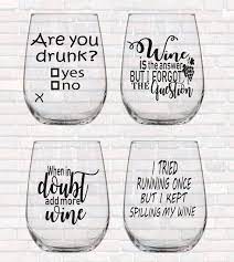 Funny Wine Glass Sayings Svg Bundle