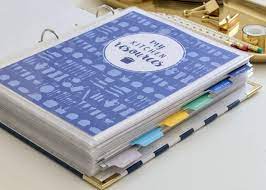how to emble a recipe binder using