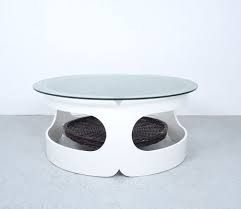 Vintage Coffee Table In White With