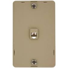 Terminals Telephone Wall Jack In Ivory