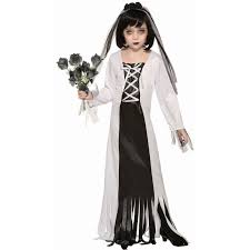halloween cemetery bride child costume