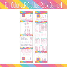 Llr Price List And Size Chart Clothes Rack Banner Vinyl Banner With Metal Grommets Queue Club Leggings Unicorn Boutique Show Event Canopy