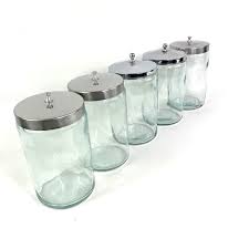 Medical Lab Glass Jar W Stainless Steel