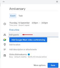 to invite someone to google calendar event