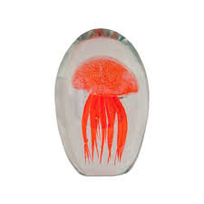 orange small glass jelly fish 3 glow