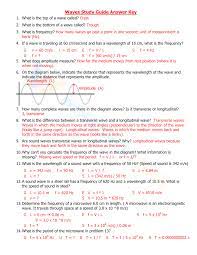 waves study guide answer key worksheet