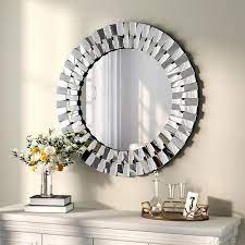 Round Framed Decorative Wall Mirror