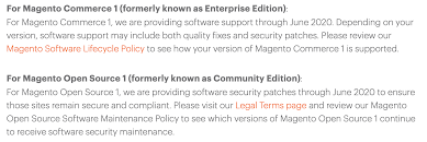 magento 1 end of life confirmed