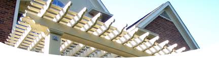A system comprised of pvc, creating millwork and molding as well as brackets, rafter tails, columns, louvers, pergolas, and trellises. Decorative Rafter Tails Arbors Direct