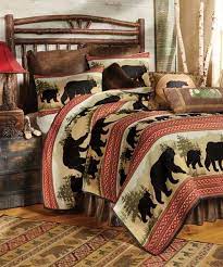 black bear decor lodge bedding
