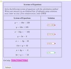 Solved Systems Of Equations Solve The