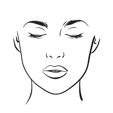face chart makeup vector images over 370