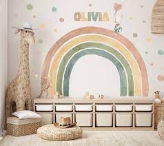Rainbow Wall Decal Girl Nursery Kids