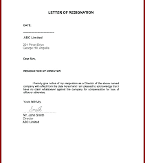 Resign Letter Mple Simple Resignation Template Word Format