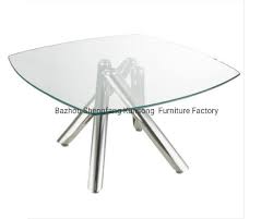 China Clear Glass Coffee Table Side