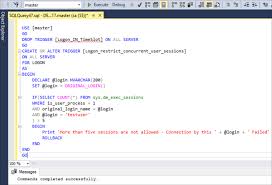 sql server logon trigger exles