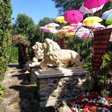 Chinese Marble Lion And Lamb Statues