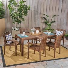 Acacia Wood Dining Set