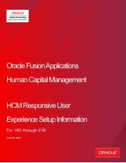 hcm responsive user experience setup