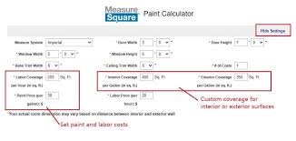 paint calculator mere square corp