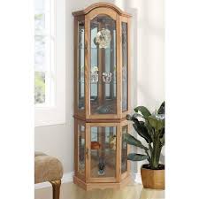 5 sided lighted curio cabinet