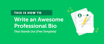 We deliver papers as early as after 3 hours of ordering. How To Write An Awesome Professional Bio That Stands Out Template