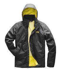 The North Face Mens Resolve Jacket Asphalt Grey Acid Yellow Small